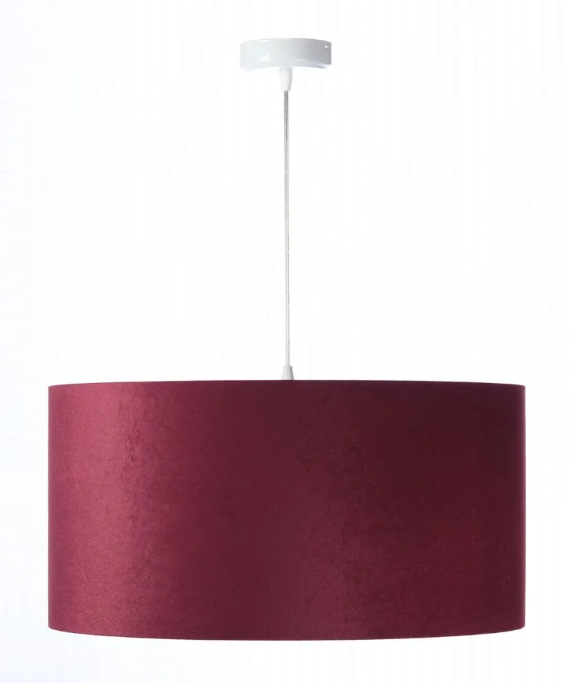 Lampa wisząca HOME 40 bordowa/złota do salonu welurowa | MIRAT.