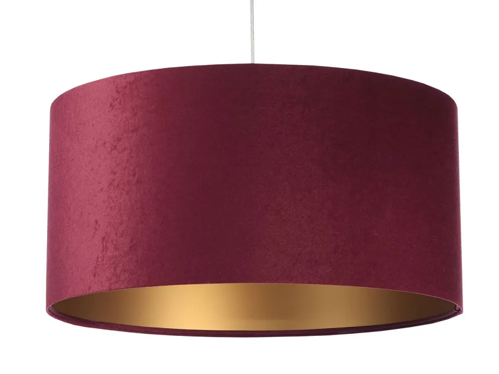 Lampa wisząca HOME 40 bordowa/złota do salonu welurowa | MIRAT.