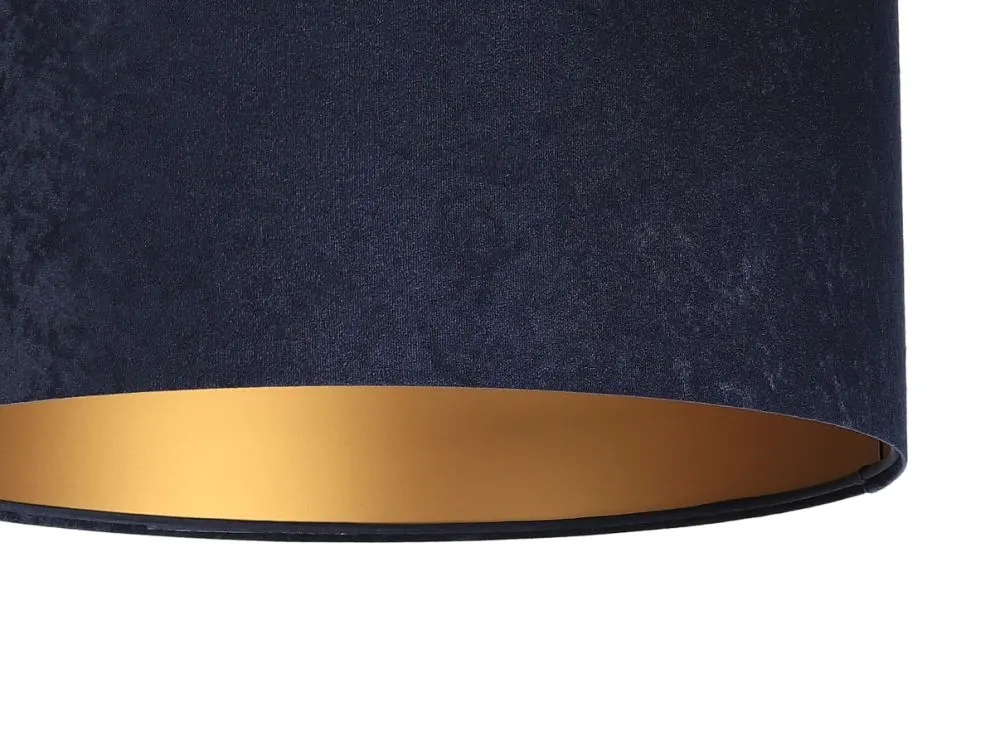 Lampa wisząca HOME 50 granatowa/złota w kształcie walca polskiej produkcji | MIRAT.