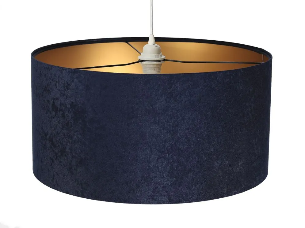 Lampa wisząca HOME 60 granatowa/złota duża w stylu glamour | MIRAT.