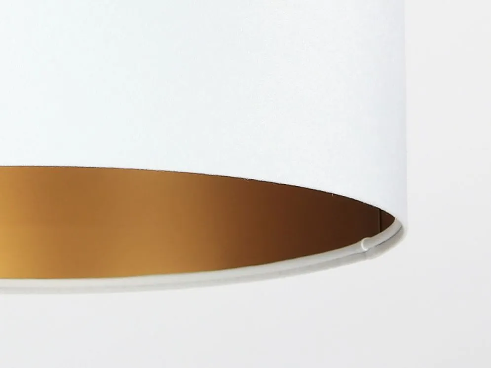 Lampa wisząca HOME 40 biała/złota welurowa polskiej produkcji | MIRAT.