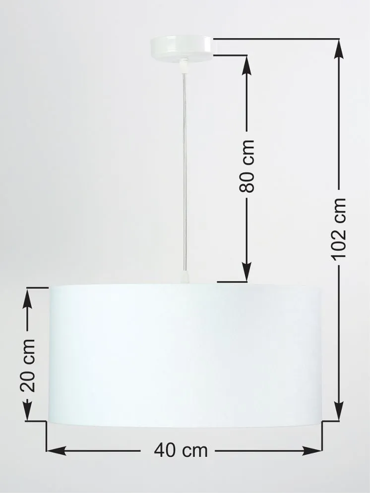 Lampa wisząca HOME 40 biała/złota welurowa polskiej produkcji | MIRAT.