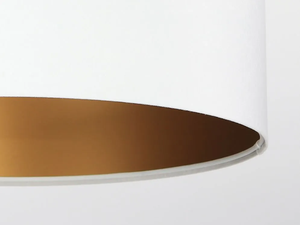 Lampa wisząca HOME 50 biała/złota ręcznie robiona do salonu | MIRAT.