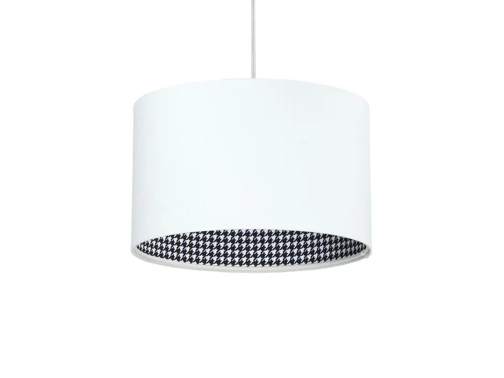 Lampa wisząca HOME 30 biała elegancka welurowa | MIRAT.