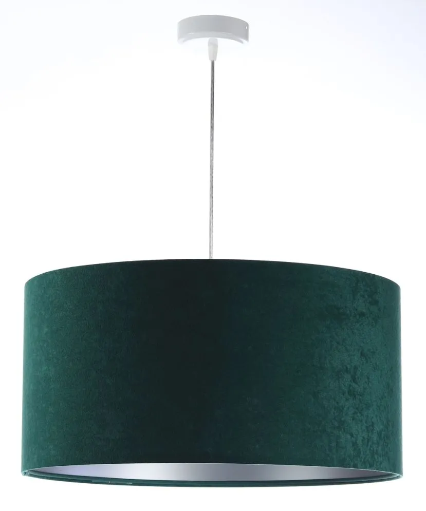 Lampa wisząca HOME 60 zielona/srebrna nad stół w stylu glamour | MIRAT.