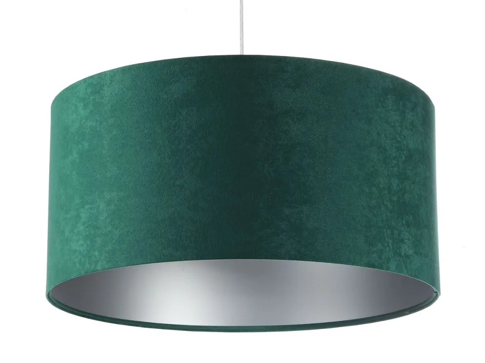 Lampa wisząca HOME 60 zielona/srebrna nad stół w stylu glamour | MIRAT.