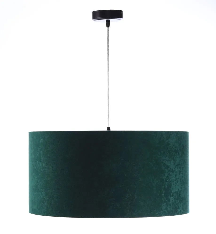 Lampa wisząca HOME 40 zielona/złota welurowa do salonu | MIRAT.