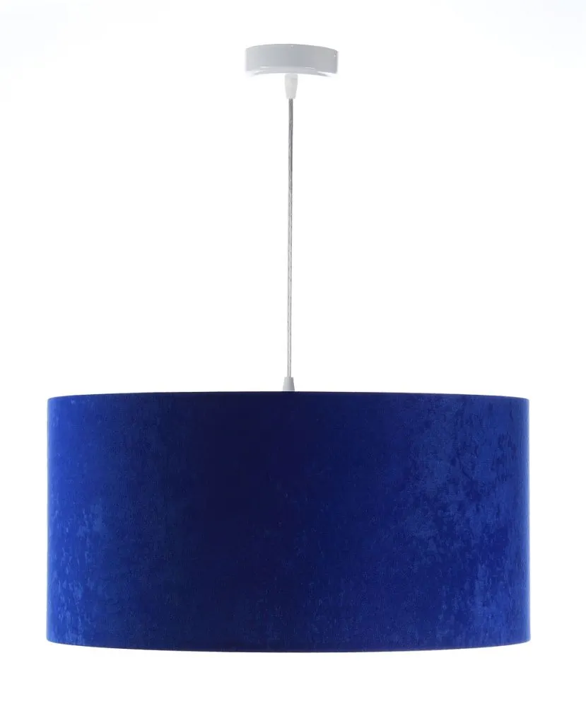 Lampa wisząca HOME 40 niebieska/złota welurowa polskiej produkcji | MIRAT.