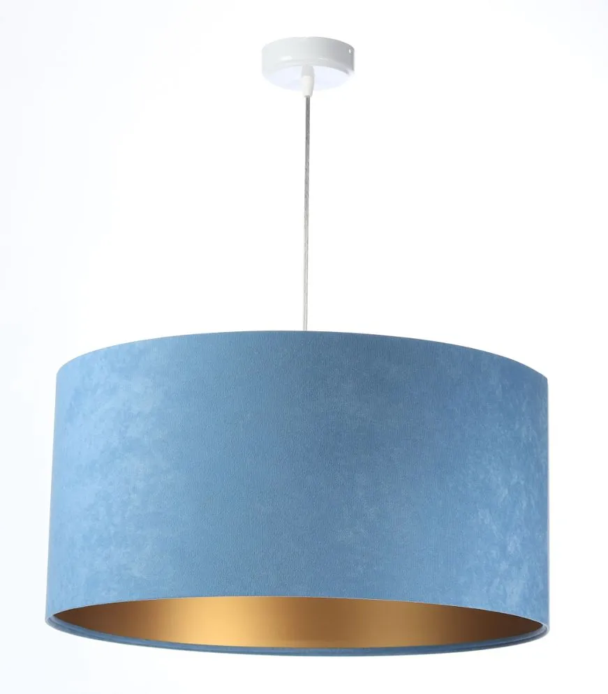 Lampa wisząca HOME 60 błękitna/złota do salonu nowoczesna | MIRAT. w stylu kolekcja