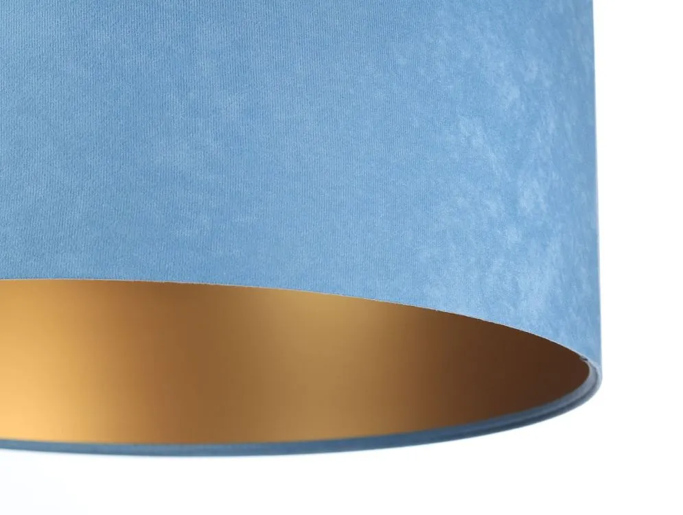 Lampa wisząca HOME 60 błękitna/złota do salonu nowoczesna | MIRAT. w stylu kolekcja