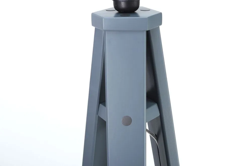 Lampa stojąca HOME 50 szara na drewnianej podstawie | MIRAT. w stylu kolekcja