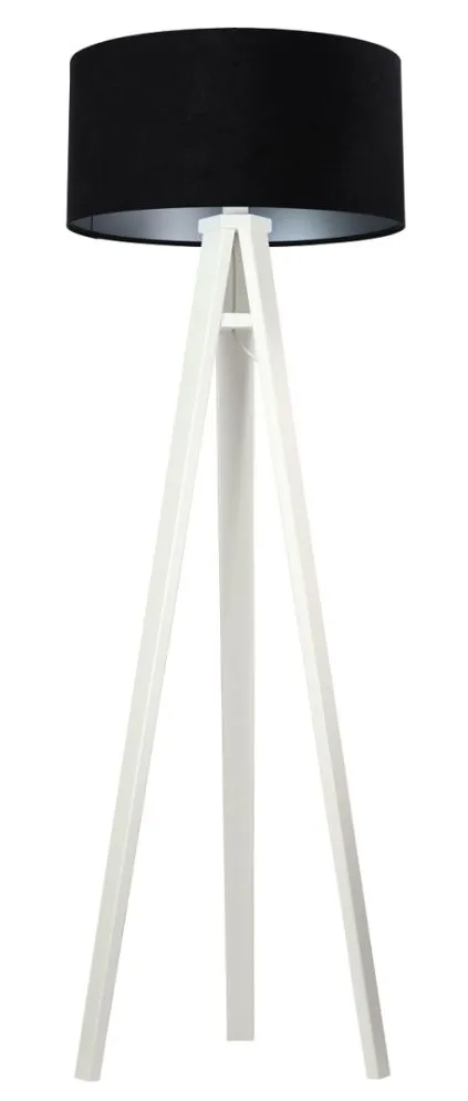 Lampa stojąca HOME 50 czarna/srebrna/biała z włącznikiem nożnym | MIRAT. w stylu kolekcja