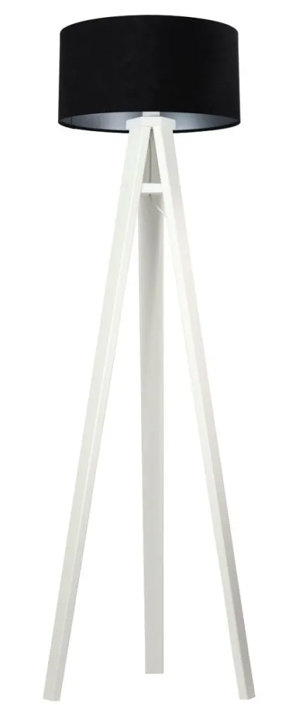 Lampa stojąca HOME 40 czarna/srebrna/biała do salonu | MIRAT. w stylu kolekcja