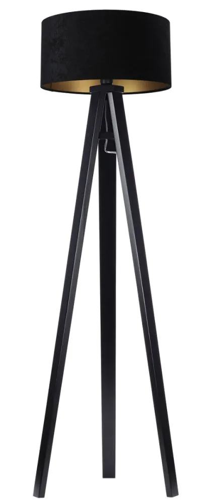 Lampa stojąca HOME 40 czarna/złota w stylu industrialnym | MIRAT. w stylu kolekcja