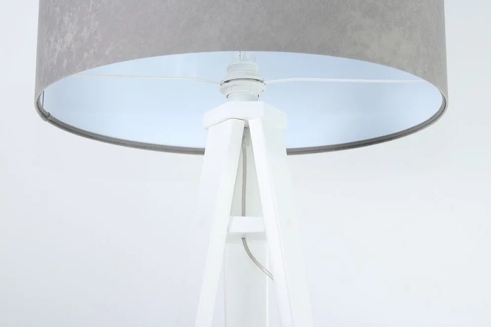 Lampa stojąca HOME 40 szara/biała/biała w stylu skandynawskim | MIRAT. w stylu kolekcja