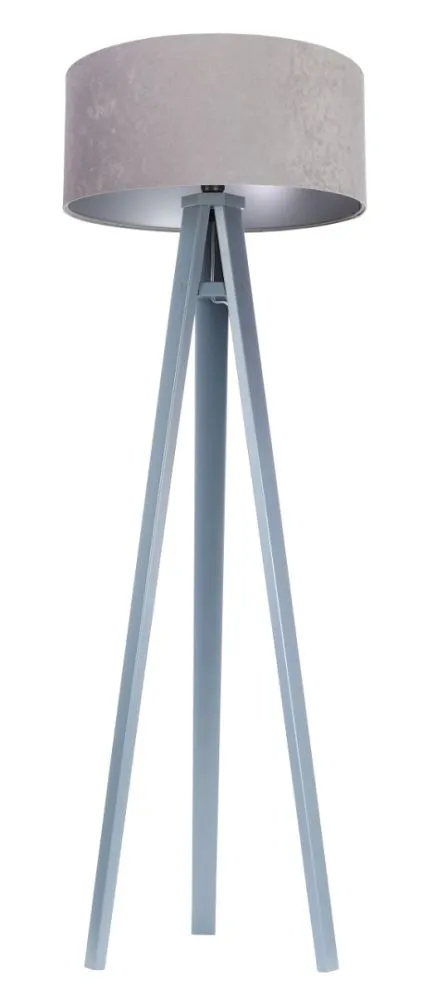 Lampa stojąca HOME 50 szara/srebrna/szara na trójnogu | MIRAT.