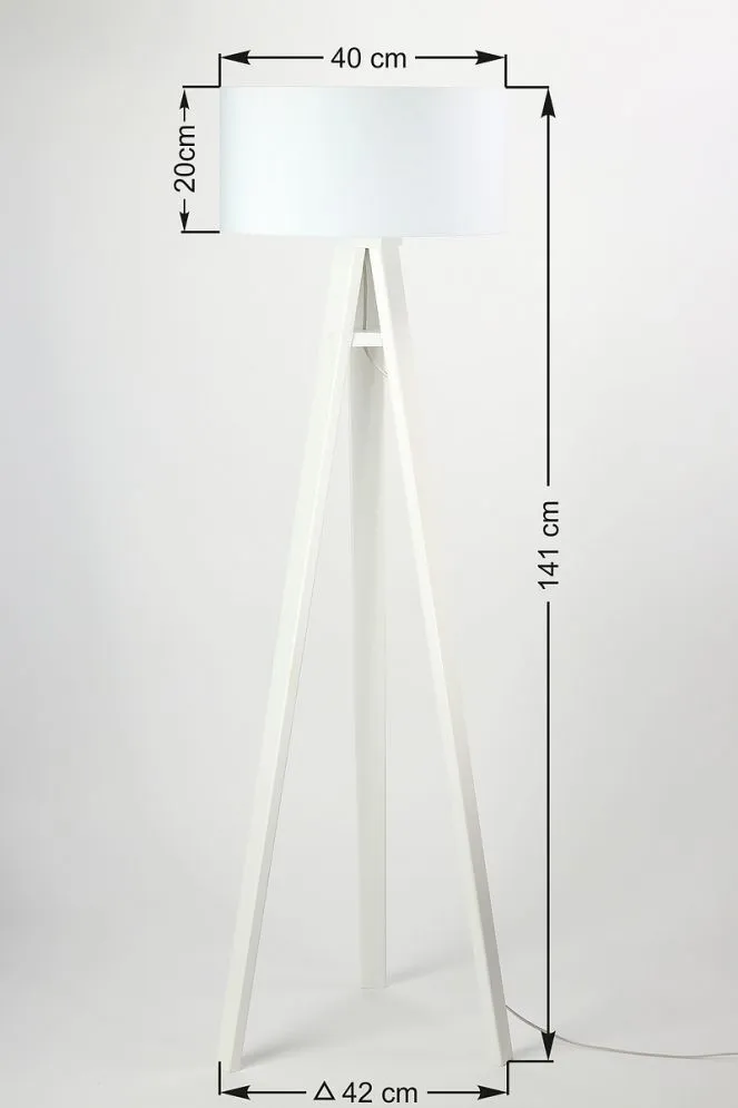 Lampa stojąca HOME 40 biała/złota/biała nowoczesna | MIRAT.