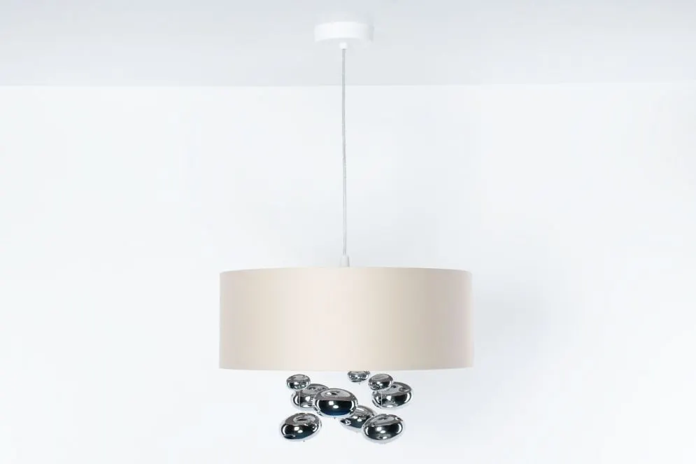 Lampa wisząca BUBBLE LIGHT 60cm kremowa satynowa I sklep meblowy MIRAT.  kolekcja ball