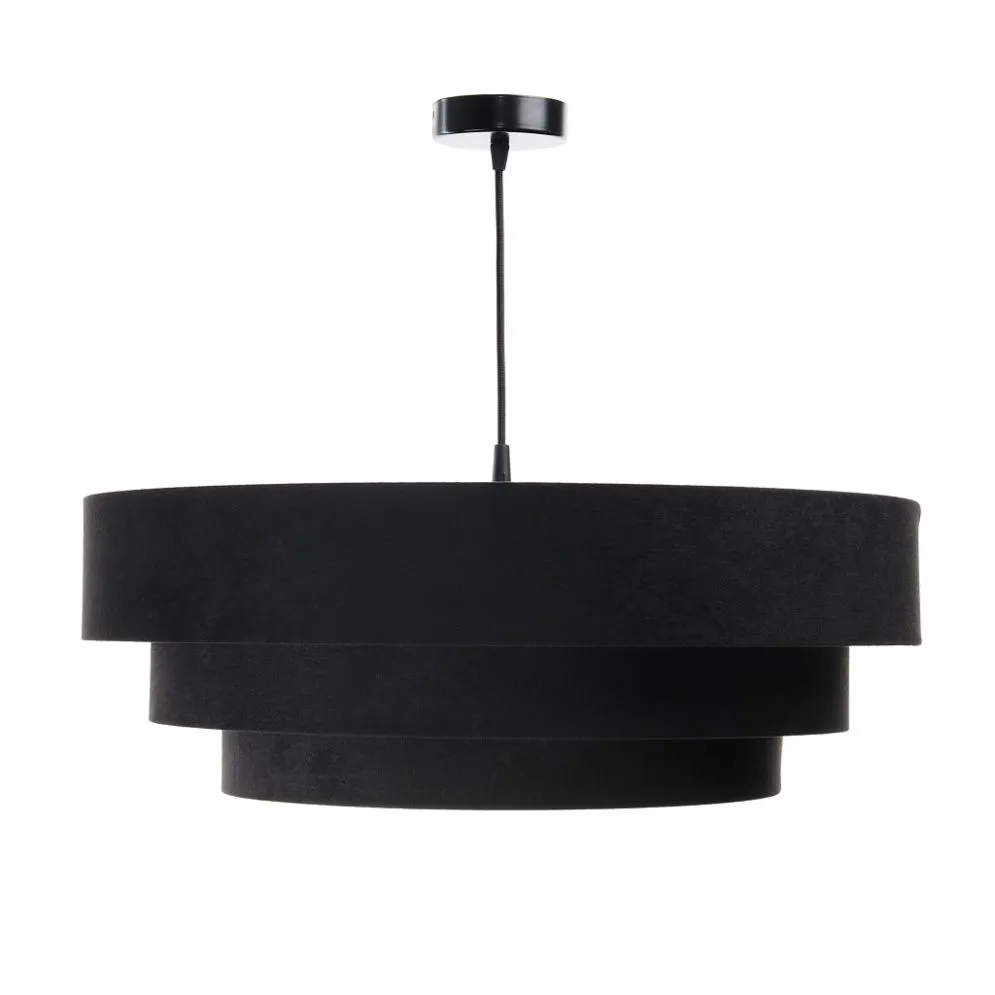 Lampa wisząca TRIO czarna/srebrna w stylu glamour | MIRAT. w stylu kolekcja