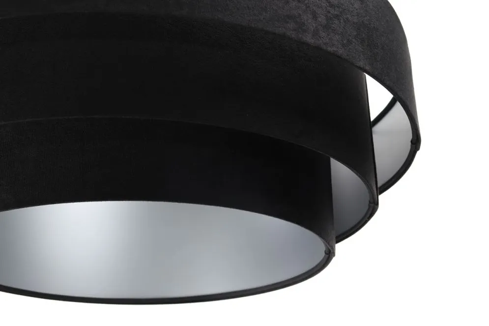 Lampa wisząca TRIO czarna/srebrna w stylu glamour | MIRAT. w stylu kolekcja
