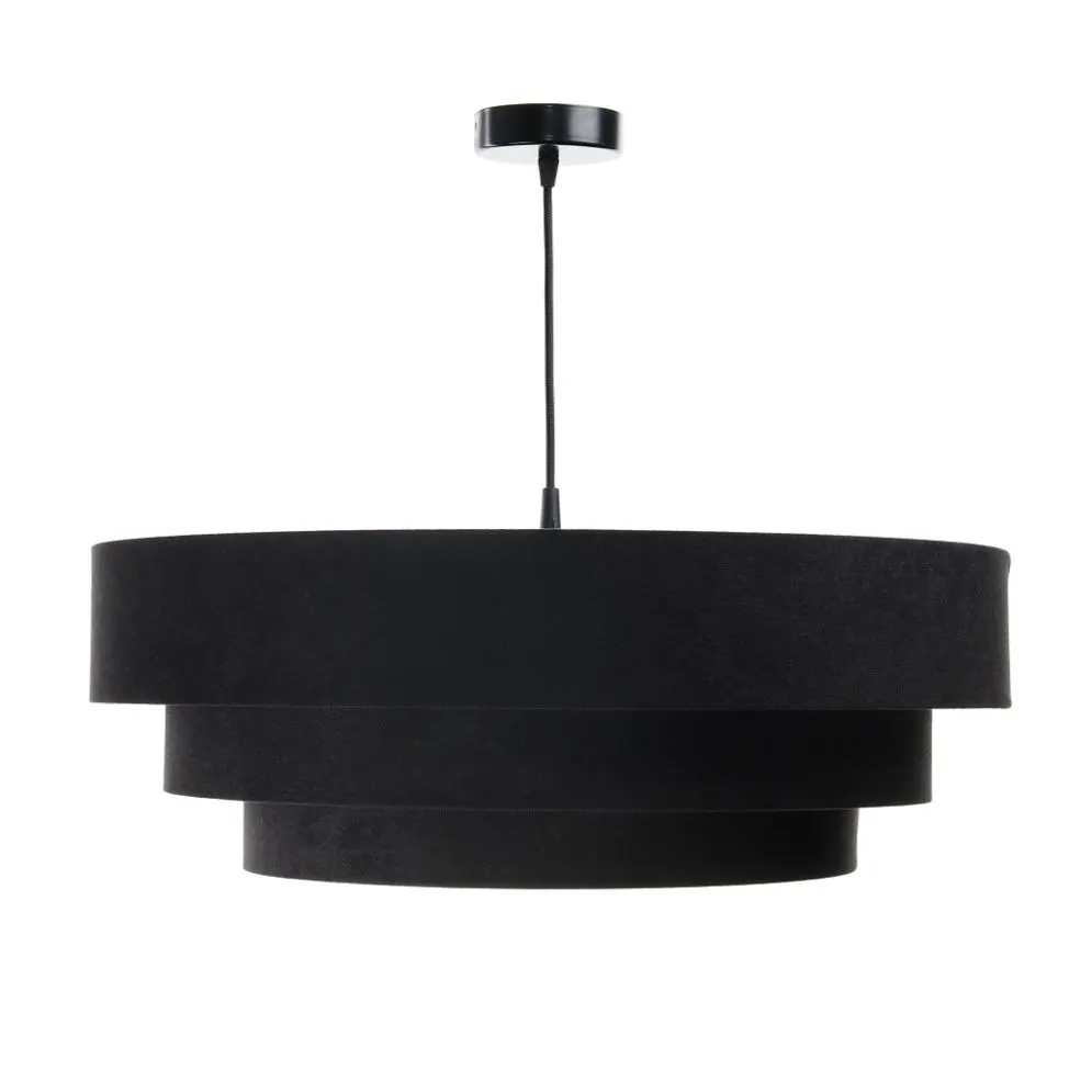 Lampa wisząca TRIO czarna/złota welurowa polskiej produkcji | MIRAT. w stylu kolekcja