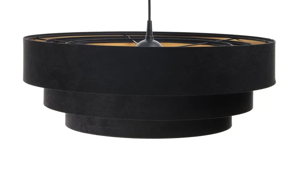 Lampa wisząca TRIO czarna/złota welurowa polskiej produkcji | MIRAT. w stylu kolekcja