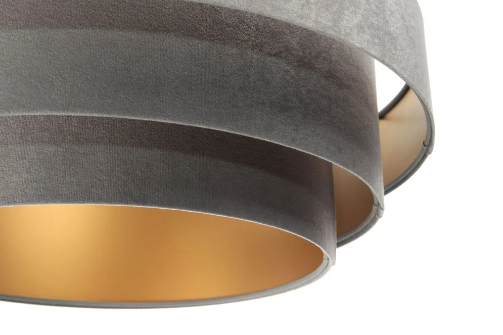 Lampa wisząca TRIO szara/złota ręcznie robiona nad stół | MIRAT. w stylu kolekcja