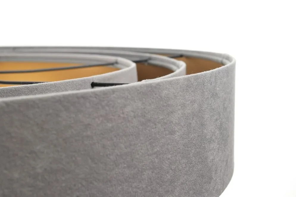 Lampa wisząca TRIO szara/złota ręcznie robiona nad stół | MIRAT. w stylu kolekcja