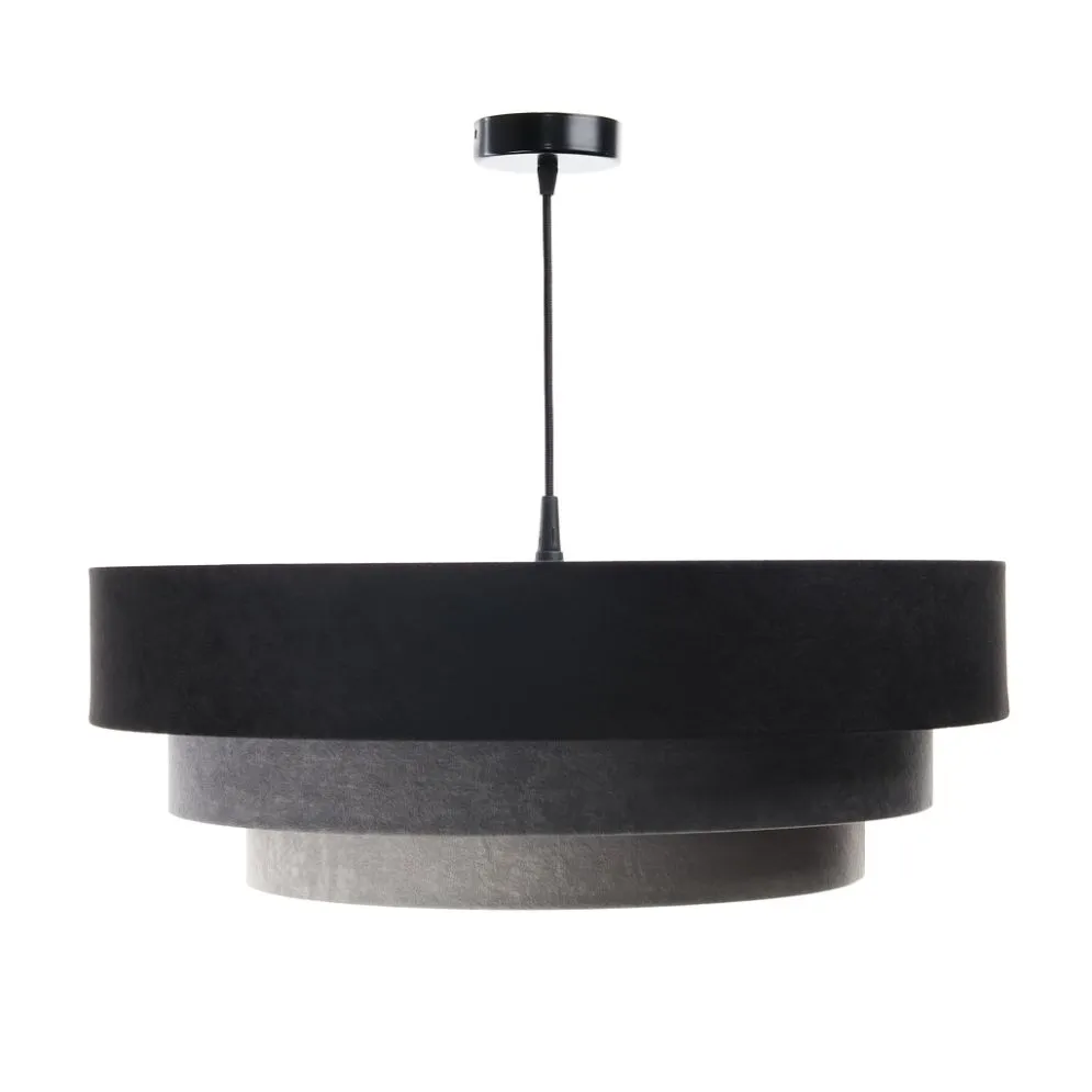 Lampa wisząca TRIO MIX czarna/szara/srebrna do nowoczesnego salonu | MIRAT. w stylu kolekcja