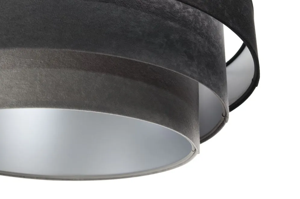 Lampa wisząca TRIO MIX czarna/szara/srebrna do nowoczesnego salonu | MIRAT. w stylu kolekcja