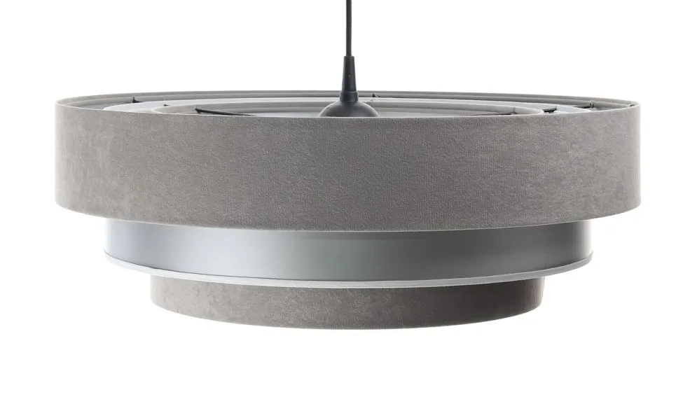 Lampa wisząca TRIO MIX szara/srebrna dwukolorowa welurowa | MIRAT. w stylu kolekcja