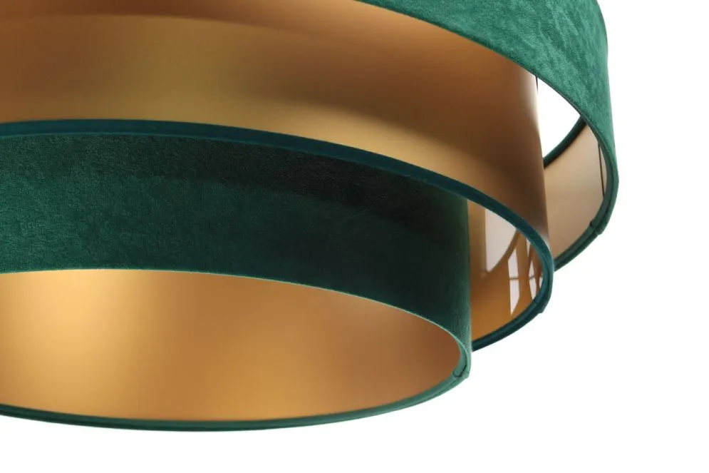 Lampa wisząca TRIO MIX zielona/złota symetryczna w kształcie walca | MIRAT. w stylu kolekcja
