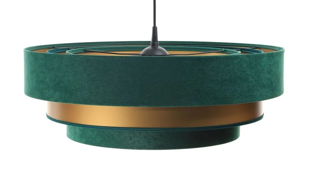 Lampa wisząca TRIO MIX zielona/złota symetryczna w kształcie walca | MIRAT. w stylu kolekcja