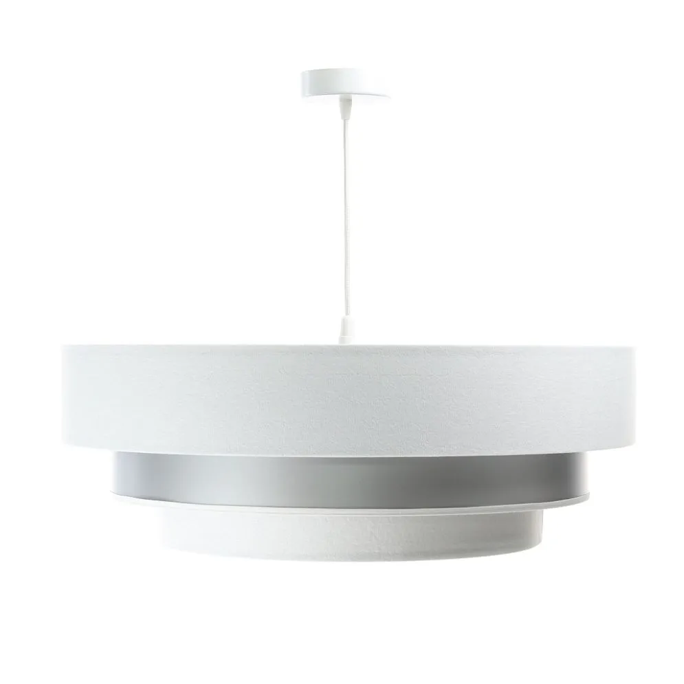 Lampa wisząca TRIO MIX biała/srebrna nowoczesna do salonu | MIRAT. w stylu kolekcja