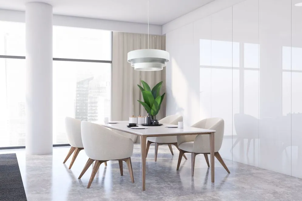 Lampa wisząca TRIO MIX biała/srebrna nowoczesna do salonu | MIRAT. w stylu kolekcja