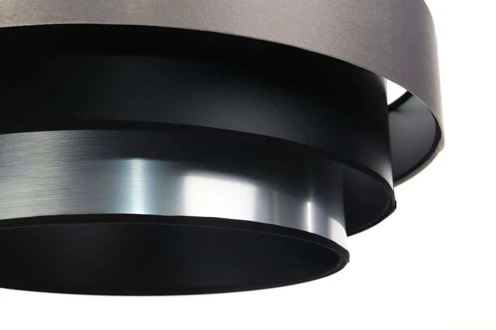 Lampa wisząca TRIO MIX szara/czarna/srebrna elegancka satynowa | MIRAT. w stylu  kolekcja