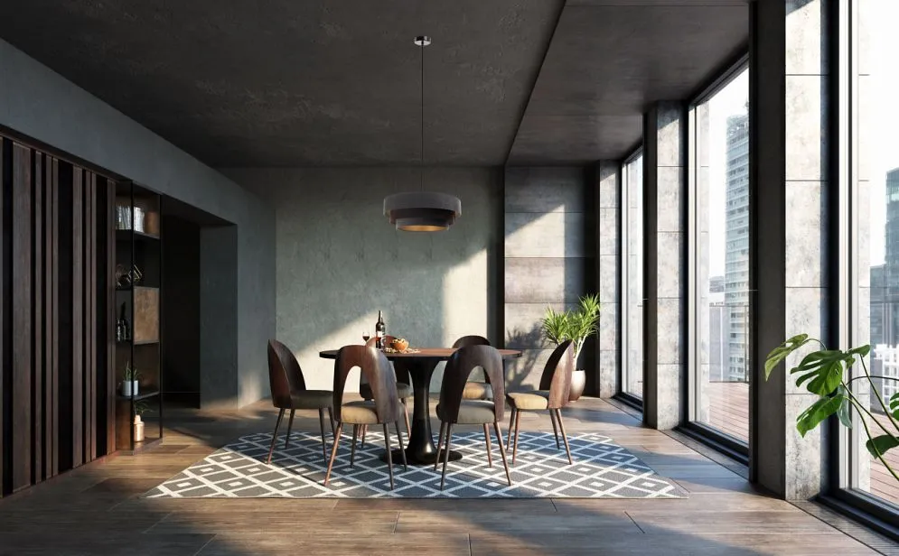 Lampa wisząca TRIO MIX grafitowa/brązowa/złota welurowa loftowa | MIRAT. w stylu kolekcja