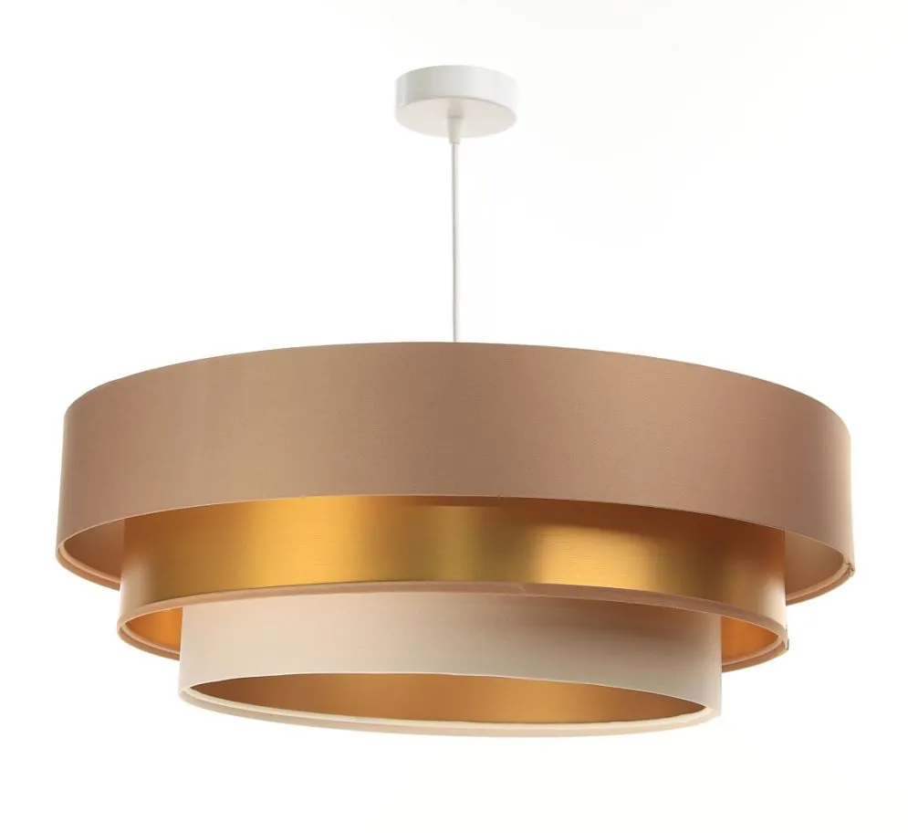 Lampa wisząca TRIO MIX beżowa/złota/kremowa symetryczna kolorowa | MIRAT. w stylu kolekcja