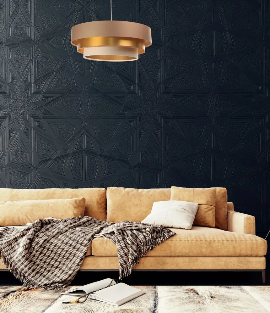 Lampa wisząca TRIO MIX beżowa/złota/kremowa symetryczna kolorowa | MIRAT. w stylu kolekcja