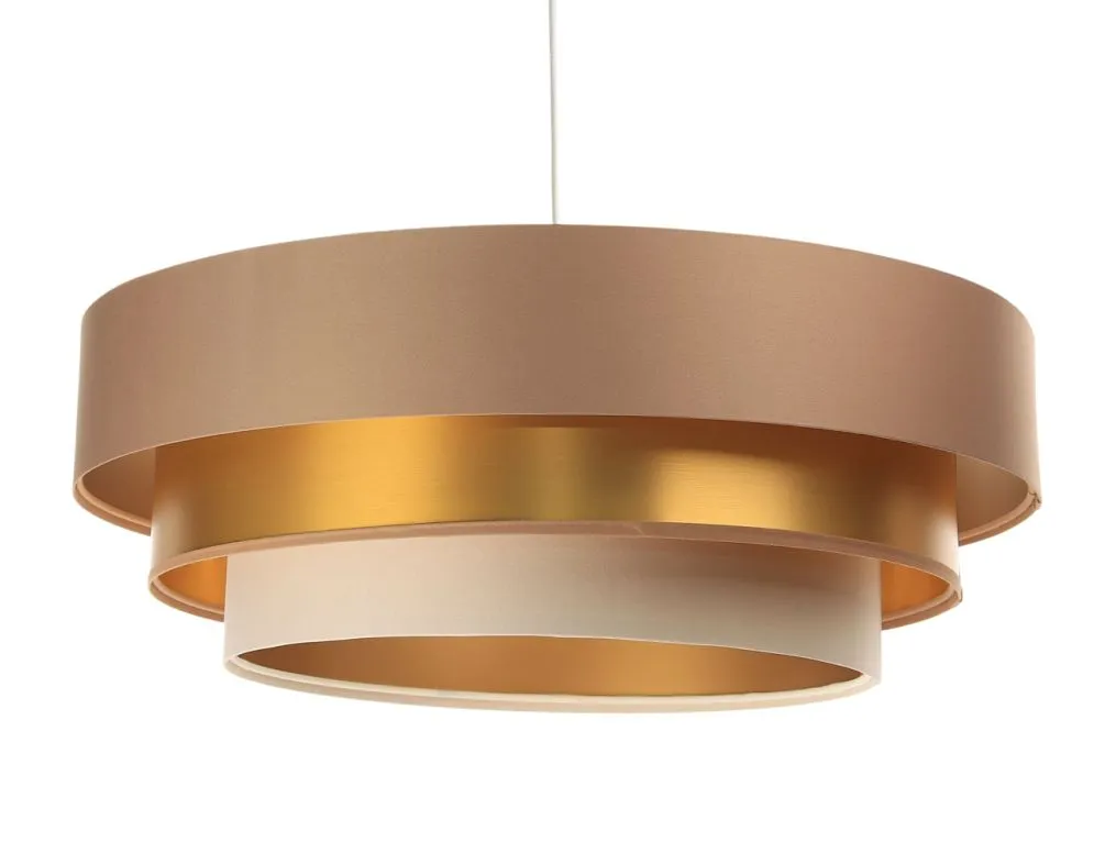Lampa wisząca TRIO MIX beżowa/złota/kremowa symetryczna kolorowa | MIRAT. w stylu kolekcja
