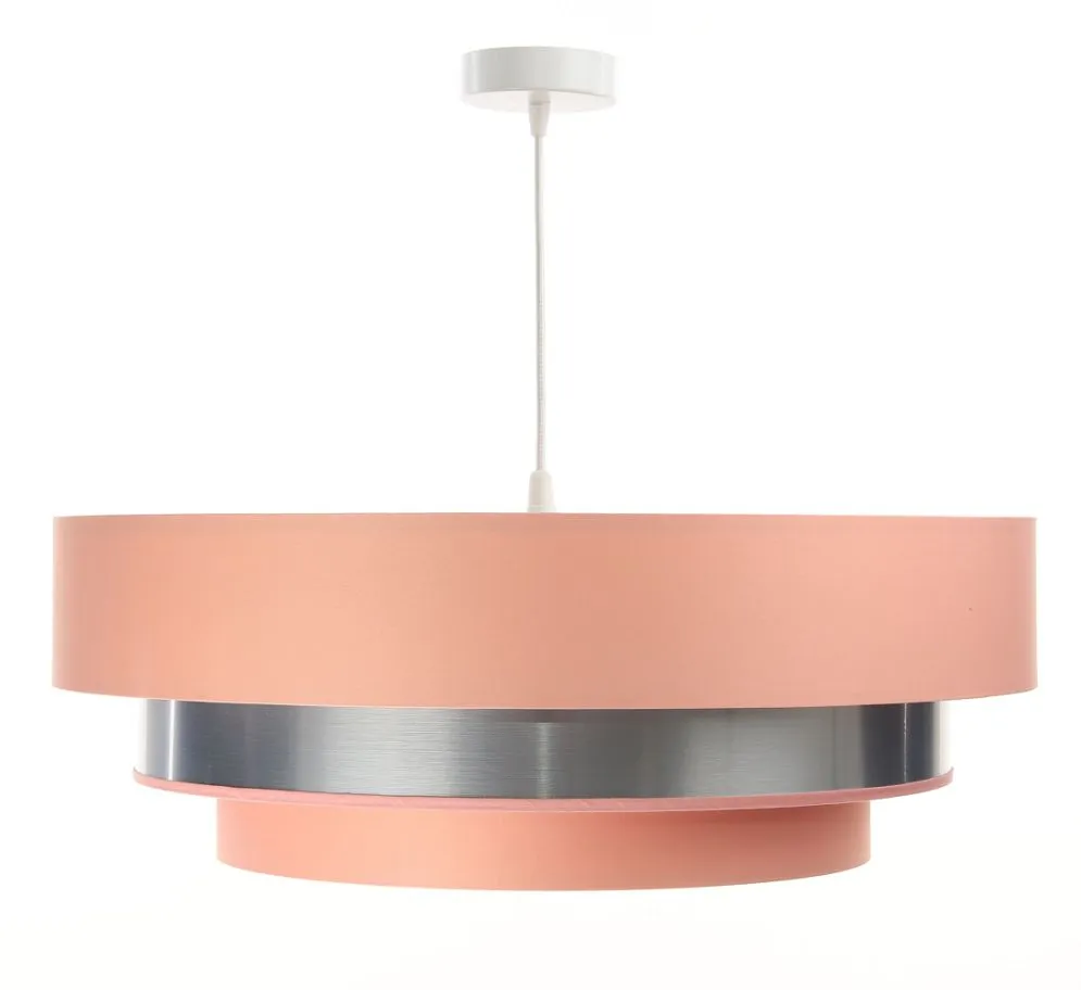 Lampa wisząca TRIO MIX różowa/srebrna ręcznie robiona do salonu | MIRAT. w stylu kolekcja