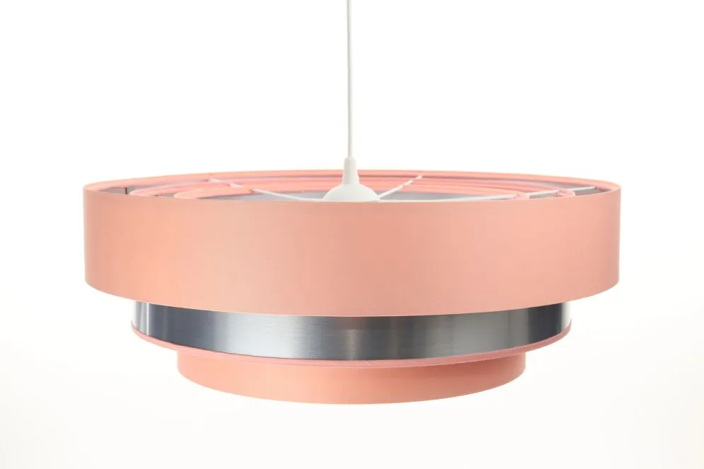 Lampa wisząca TRIO MIX różowa/srebrna ręcznie robiona do salonu | MIRAT. w stylu kolekcja