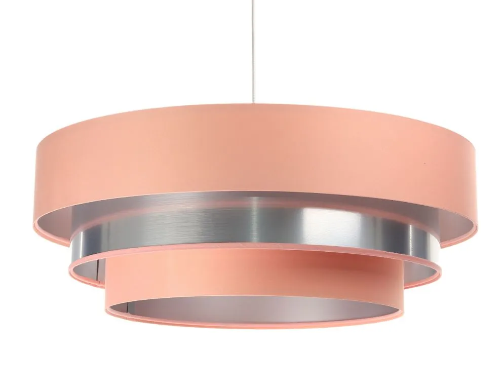 Lampa wisząca TRIO MIX różowa/srebrna ręcznie robiona do salonu | MIRAT. w stylu kolekcja