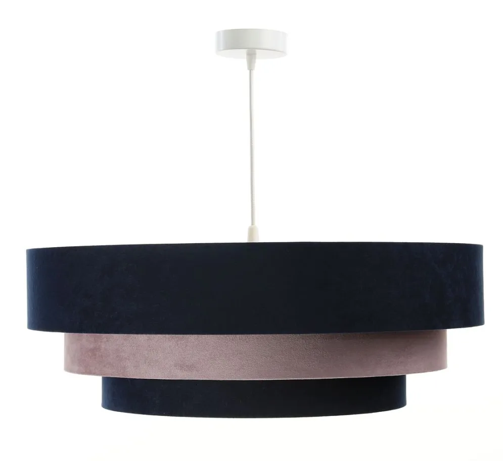 Lampa wisząca TRIO MIX granatowa/różowa ze złotym środkiem nowoczesna | MIRAT. w stylu kolekcja