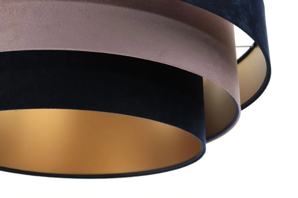 Lampa wisząca TRIO MIX granatowa/różowa ze złotym środkiem nowoczesna | MIRAT. w stylu kolekcja
