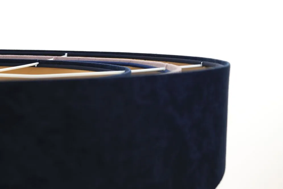 Lampa wisząca TRIO MIX granatowa/różowa ze złotym środkiem nowoczesna | MIRAT. w stylu kolekcja