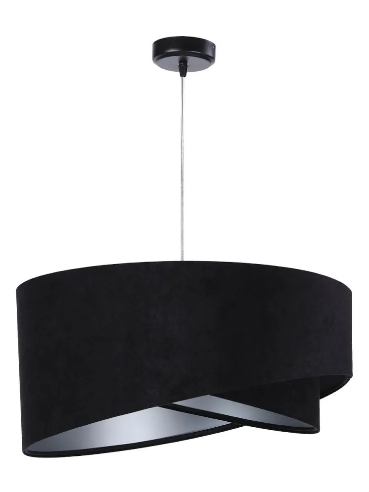Lampa wisząca GEMSTONE czarna/srebrna asymetryczna elegancka | MIRAT. w stylu kolekcja