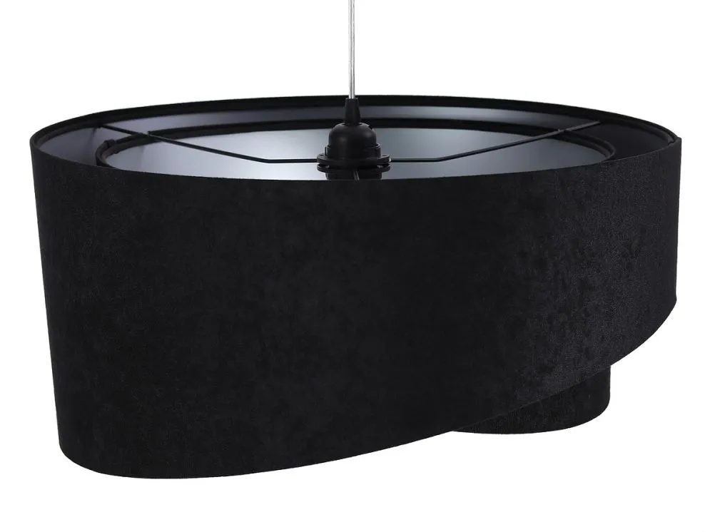 Lampa wisząca GEMSTONE czarna/srebrna asymetryczna elegancka | MIRAT. w stylu kolekcja