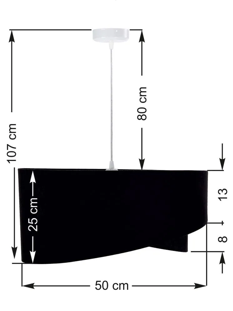 Lampa wisząca GEMSTONE czarna/srebrna asymetryczna elegancka | MIRAT. w stylu kolekcja