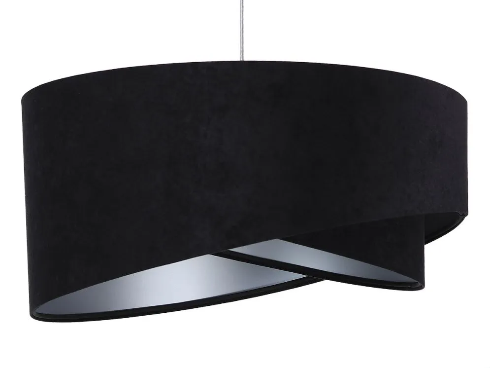 Lampa wisząca GEMSTONE czarna/srebrna asymetryczna elegancka | MIRAT. w stylu kolekcja